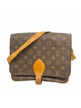 Louis Vuitton Shoulder Bag Monogram Cartouchiere GM Brown